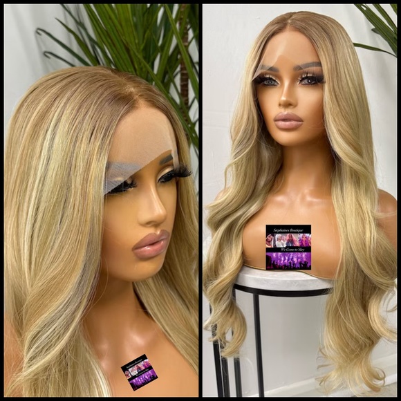 Human Hair Blended Lace Front Wig main image 11